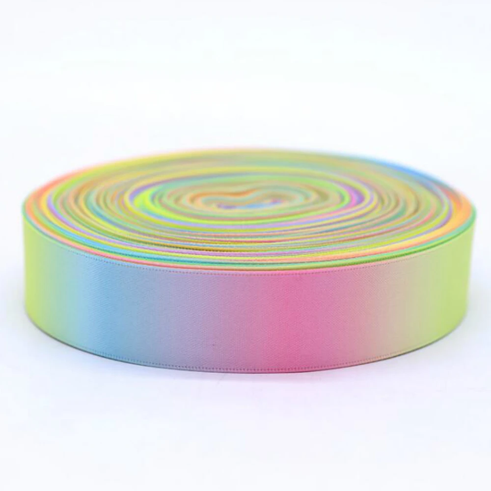 ZERZEEMOOY 1" 25MM 50YARD Rainbow ribbon high quality printed polyester Satin ribbon DIY handmade materials wedding gift wrap
ZERZEEMOOY 1" 25MM 50YARD Rainbow ribbon high quality printed polyester Satin ribbon DIY handmade materials wedding gift wrap