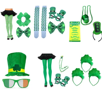 2019 New Green Shamrock Design Glasses Tie Silk Stockings Necktie Holiday St Patrick's Day Party Cosplay Costume DIY Decor Sets
2019 New Green Shamrock Design Glasses Tie Silk Stockings Necktie Holiday St Patrick's Day Party Cosplay Costume DIY Decor Sets