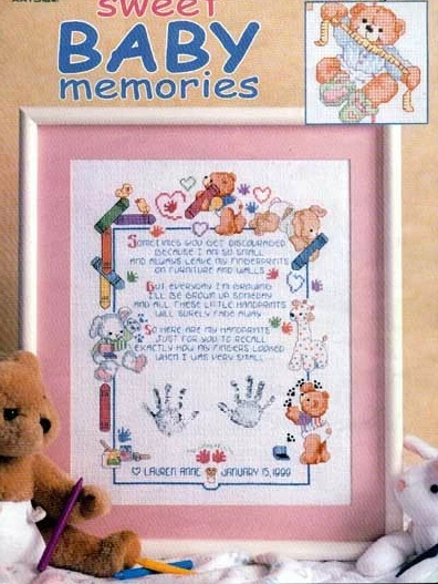 14ct Counted Cross Stitch, A Gift of Love Birth Record baby Handprint cartoon bear embroidery for decorative kids room gift
14ct Counted Cross Stitch, A Gift of Love Birth Record baby Handprint cartoon bear embroidery for decorative kids room gift
