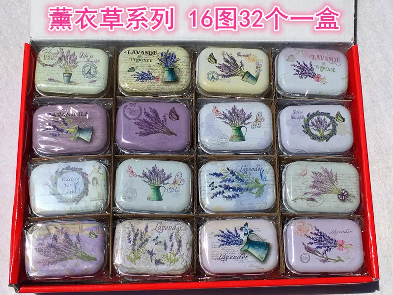 32pc/lot Lavender style Mini cover Iron tin case / can/ Pill cute box / small Kit/candy storage gift box
32pc/lot Lavender style Mini cover Iron tin case / can/ Pill cute box / small Kit/candy storage gift box