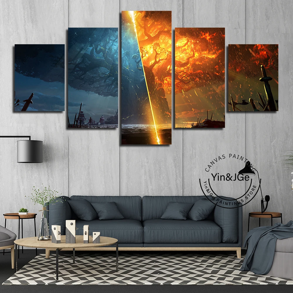 5 Piece Art HD Video Game World of Warcraft DOTA 2 Painting Decorative Room Wall Canvas Prints Poster Modular Framework Artworks
5 Piece Art HD Video Game World of Warcraft DOTA 2 Painting Decorative Room Wall Canvas Prints Poster Modular Framework Artworks