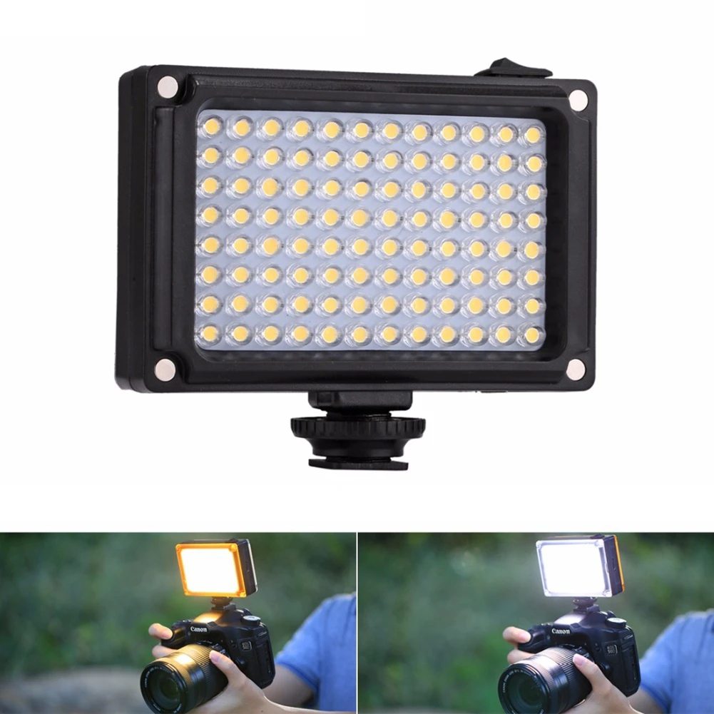 

PULUZ Mini 96 LEDs LED Video Light Photo Lighting on Camera Hot shoe Dimmable LED Lamp for Canon Nikon Sony Camcorder DV DSLR