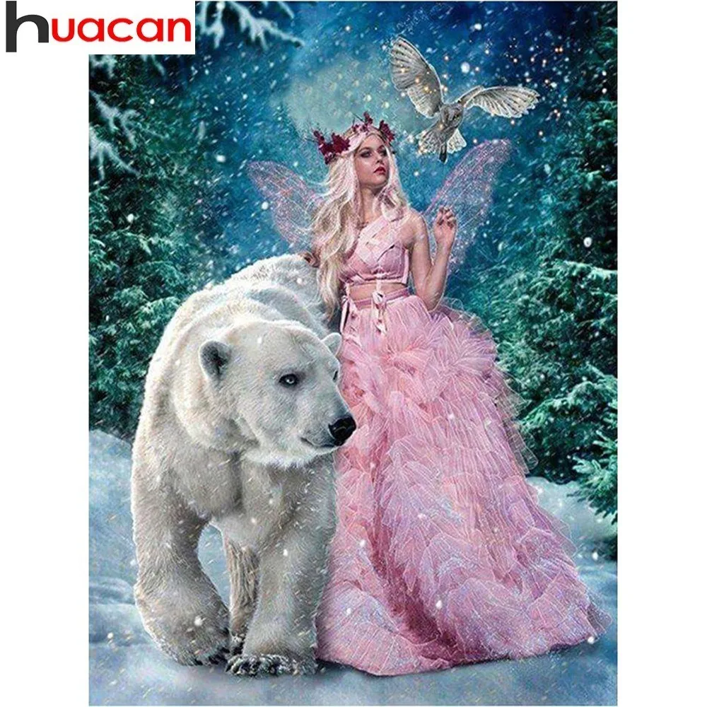 HUACAN Diy Diamond Painting Fairy Full Drill Round Diamond Embroidery Animal Diamond Mosaic Polar Bear Picture Of Rhinestones
HUACAN Diy Diamond Painting Fairy Full Drill Round Diamond Embroidery Animal Diamond Mosaic Polar Bear Picture Of Rhinestones