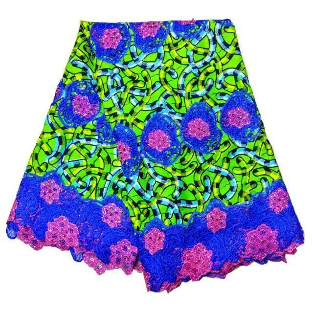 6Y/pc Wonderful green Hollandais printed wax Nigerian Super wax with beads and rhinestone flower african blue cord lace LBL5-6
6Y/pc Wonderful green Hollandais printed wax Nigerian Super wax with beads and rhinestone flower african blue cord lace LBL5-6