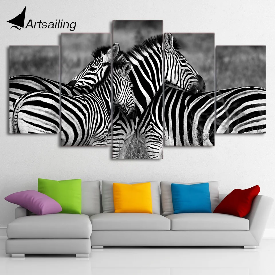 Canvas Art Zebra Couple Painting Large 5 Panels HD Printed Wall Art Animal Pictures for Living Room Home Decoaction NY-7603C
Canvas Art Zebra Couple Painting Large 5 Panels HD Printed Wall Art Animal Pictures for Living Room Home Decoaction NY-7603C