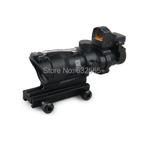 Tactical Hunting Rifle Scope Optic Sight Airsoft Red Fiber ACOG 4X32 with Red Dot with Markings For Shooting
Tactical Hunting Rifle Scope Optic Sight Airsoft Red Fiber ACOG 4X32 with Red Dot with Markings For Shooting