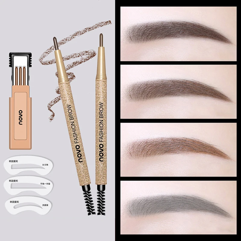 NOVO Rotation Tattoo Brow Pencil With Brush +3pcs Replacement Refill + 3pcs Template Eyebrow Eyeliner Shadow Sombrancelha
NOVO Rotation Tattoo Brow Pencil With Brush +3pcs Replacement Refill + 3pcs Template Eyebrow Eyeliner Shadow Sombrancelha