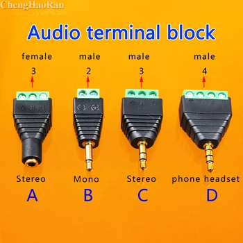 ChengHaoRan 1pcs 3.5mm stereo Adapter 3.5 audio mono plug to screw terminal Audio Mono Plug Audio Connector screw connector
ChengHaoRan 1pcs 3.5mm stereo Adapter 3.5 audio mono plug to screw terminal Audio Mono Plug Audio Connector screw connector