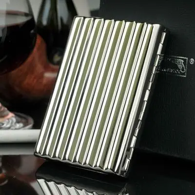 16 cigarettes 2-sided silver brass smoking box cover Moisture-proof anti-pressure men's cigarette case box smoking accessories
16 cigarettes 2-sided silver brass smoking box cover Moisture-proof anti-pressure men's cigarette case box smoking accessories