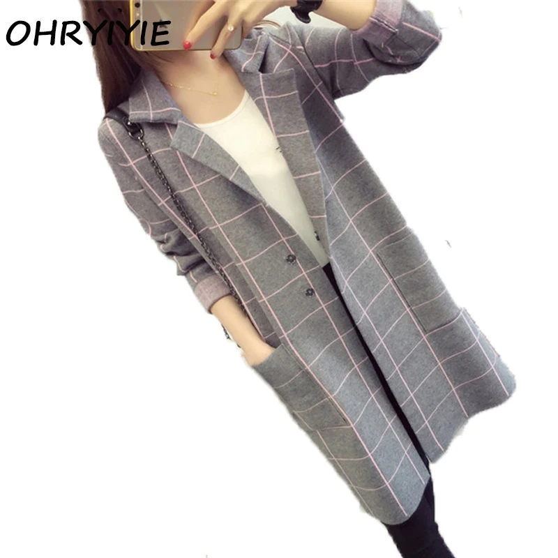 OHRYIYIE High Quality Long Cardigan Women Sweater 2019 New Autumn Winter Long Sleeve Knitted Plaid Cardigans Female Tricot Tops
OHRYIYIE High Quality Long Cardigan Women Sweater 2019 New Autumn Winter Long Sleeve Knitted Plaid Cardigans Female Tricot Tops