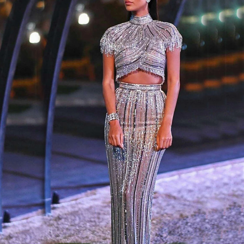 Sexy Women's 2 Piece Set 2019 New Summer Long Sleeve Sequins Short Jacket and Stretch Skirt Set Celebrity Party Dress Set
Sexy Women's 2 Piece Set 2019 New Summer Long Sleeve Sequins Short Jacket and Stretch Skirt Set Celebrity Party Dress Set