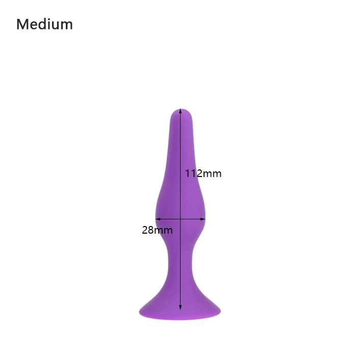 S/M/L/XL Comfortable Silicone Anal Plug Suction Cup Beads Butt Plug Anus Dilator No Vibrator Sex Toys For Men Women Adult Games