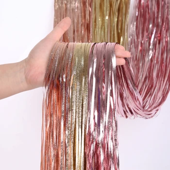 10pcs/lot Rose Gold Backdrop Curtain Metallic Fringe Party Curtain Foil Tinsel Christmas Photography Backdrops Decorations
10pcs/lot Rose Gold Backdrop Curtain Metallic Fringe Party Curtain Foil Tinsel Christmas Photography Backdrops Decorations