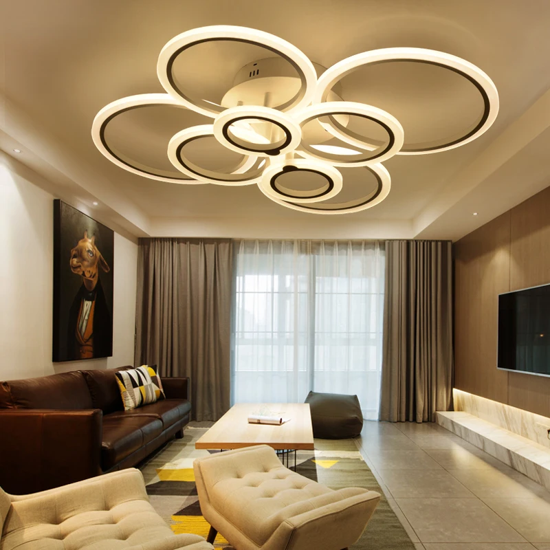 NEO Gleam Modern Led Ceiling Lights For Living Room Bedroom Study Room Circles Deco Indoor Ceiling Lamp Fixtures