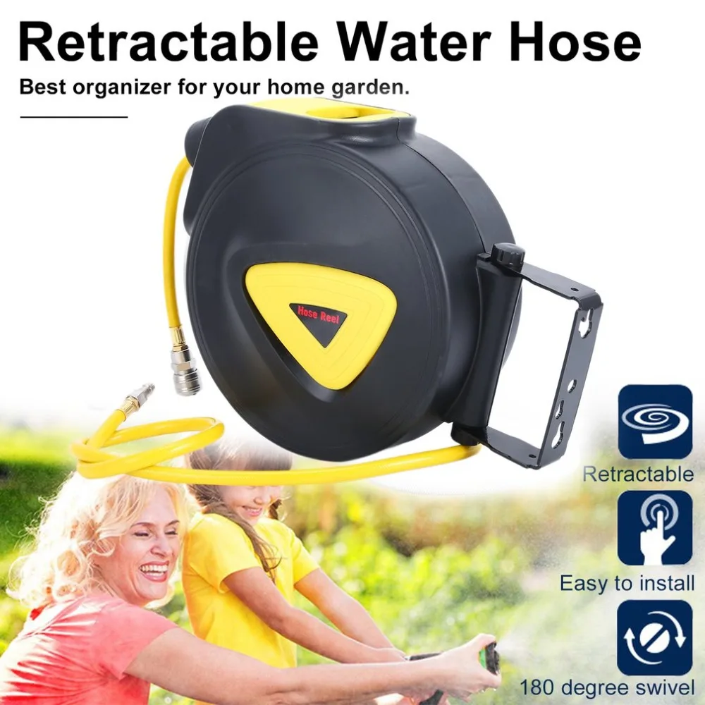 10m Retractable Auto Rewind Air Hose Reel With Internal Guiding System Wall Mounted Automatic Hose Reel Watering System
10m Retractable Auto Rewind Air Hose Reel With Internal Guiding System Wall Mounted Automatic Hose Reel Watering System