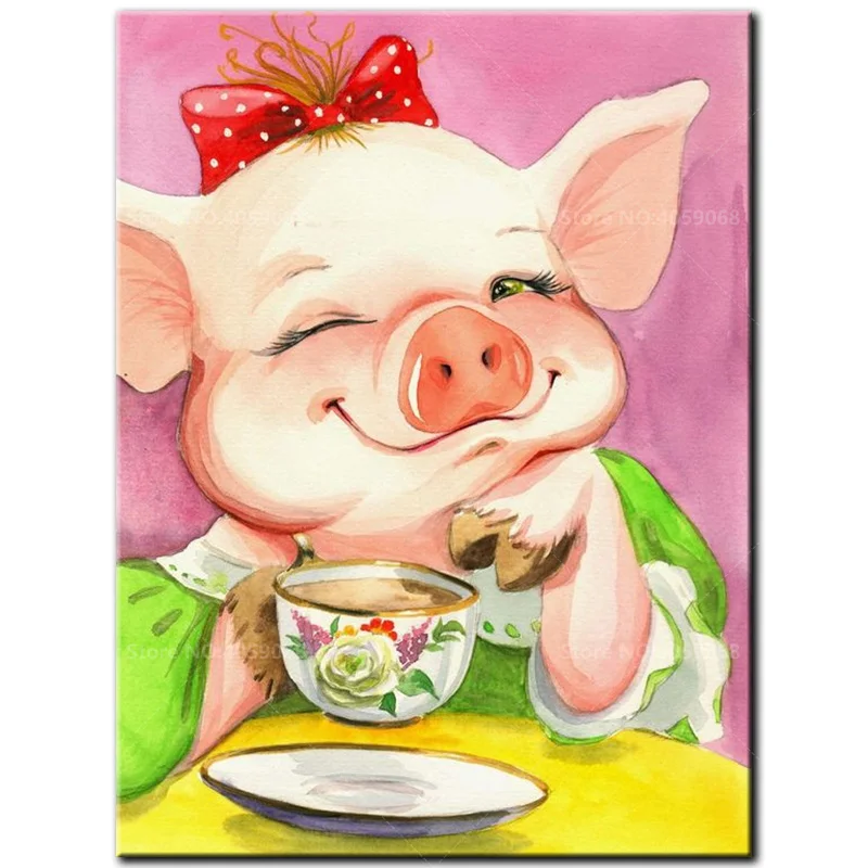 5D diamond painting full drill square DIY diamond embroidery Pig drink tea Cross Stitch Full Round Mosaic Decoration Gift A1103
5D diamond painting full drill square DIY diamond embroidery Pig drink tea Cross Stitch Full Round Mosaic Decoration Gift A1103