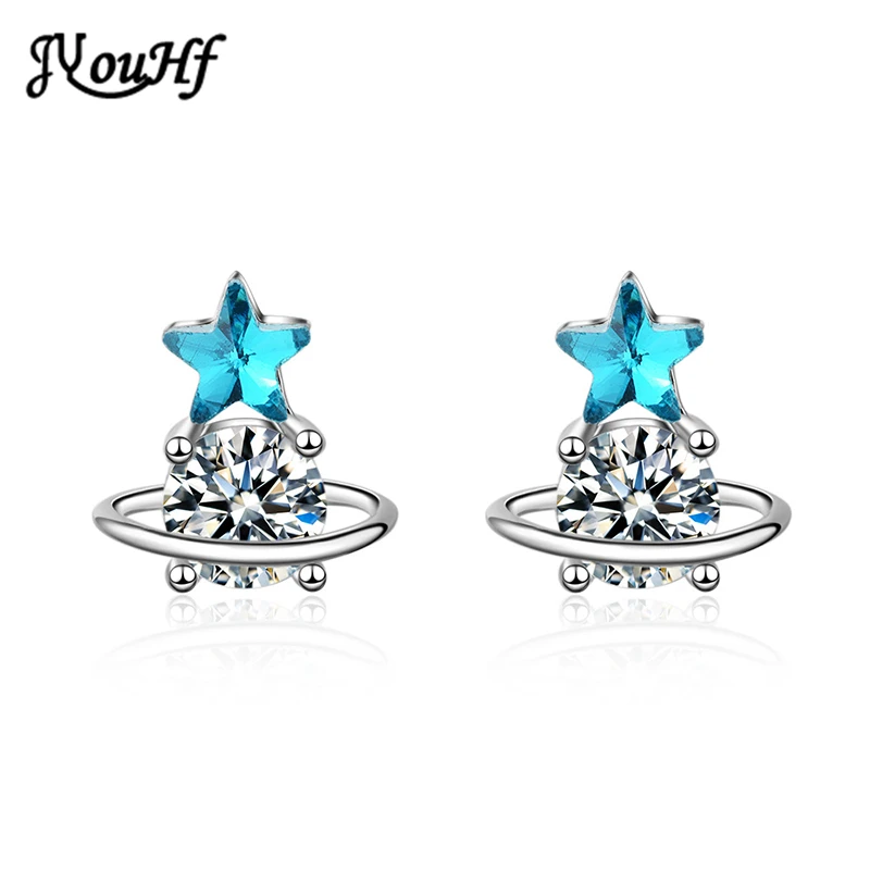 JYouHF New Arrival Blue Star Crystal 925 Sterling Silver Earrings for Women Dazzling CZ Universe Planet Circle Earrings Jewelry
JYouHF New Arrival Blue Star Crystal 925 Sterling Silver Earrings for Women Dazzling CZ Universe Planet Circle Earrings Jewelry