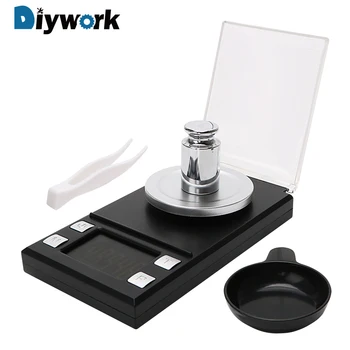DIYWORK Portable Jewelry Scales 50g/0.001g Precision Scale Lab Weight LCD Digital Mini Electronic Balance Medicinal Use
DIYWORK Portable Jewelry Scales 50g/0.001g Precision Scale Lab Weight LCD Digital Mini Electronic Balance Medicinal Use