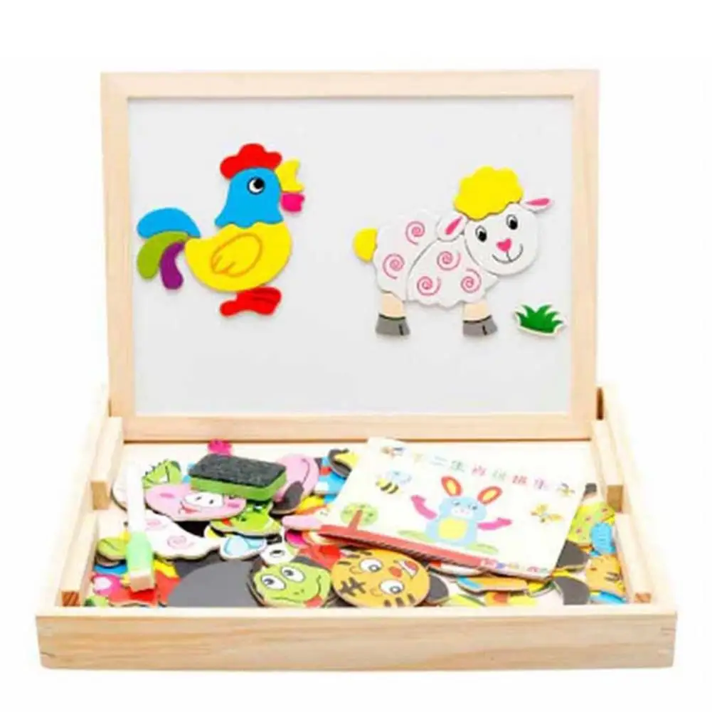 Vitoki Wooden Double Side Drawing Writing Board Magnetic Puzzle Game Toy Set for Boys Children Kids 2in1 Wooden White/Black
Vitoki Wooden Double Side Drawing Writing Board Magnetic Puzzle Game Toy Set for Boys Children Kids 2in1 Wooden White/Black
