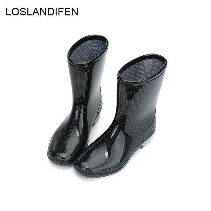 Pvc Ankle Rain Boots Shoes Women Waterproof Polka Dot Rainboots Water Shoes Woman Wellies Rubber Flats Female Shoe Botas Mujer
Pvc Ankle Rain Boots Shoes Women Waterproof Polka Dot Rainboots Water Shoes Woman Wellies Rubber Flats Female Shoe Botas Mujer