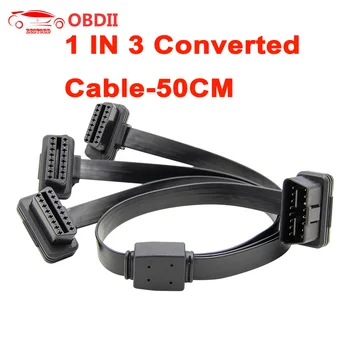 50CM OBD OBD2 Cable 1 IN 3 Converted Cable OBD2 Flat Extension Cable 16Pin Diagnostic Scanner OBD2 Male to female ELM327 V1.5
50CM OBD OBD2 Cable 1 IN 3 Converted Cable OBD2 Flat Extension Cable 16Pin Diagnostic Scanner OBD2 Male to female ELM327 V1.5