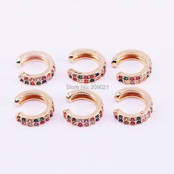 10Pairs Gold Color Women Ear Cuff Jewelry Fashion No Pierced Round Earring Micro Pave Rainbow CZ Earrings
10Pairs Gold Color Women Ear Cuff Jewelry Fashion No Pierced Round Earring Micro Pave Rainbow CZ Earrings