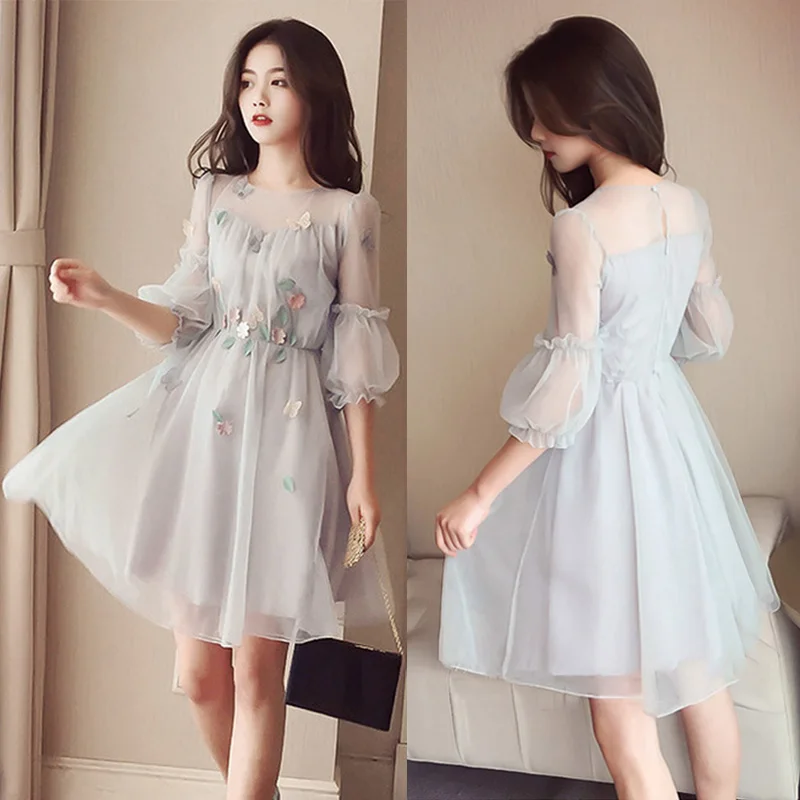 Summer Women Sweet Cute Chiffon Gauze Beach Boho Party Princess Dress Floral Butterfly Embroidery Lantern Sleeve Dress Vestidos
Summer Women Sweet Cute Chiffon Gauze Beach Boho Party Princess Dress Floral Butterfly Embroidery Lantern Sleeve Dress Vestidos
