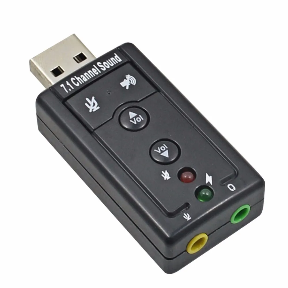 Mini External USB Sound Card 7.1 Channel 3D Audio Adapter Converter +3.5mm Headset Microphone for PC Computer Desktop Notebook
Mini External USB Sound Card 7.1 Channel 3D Audio Adapter Converter +3.5mm Headset Microphone for PC Computer Desktop Notebook
