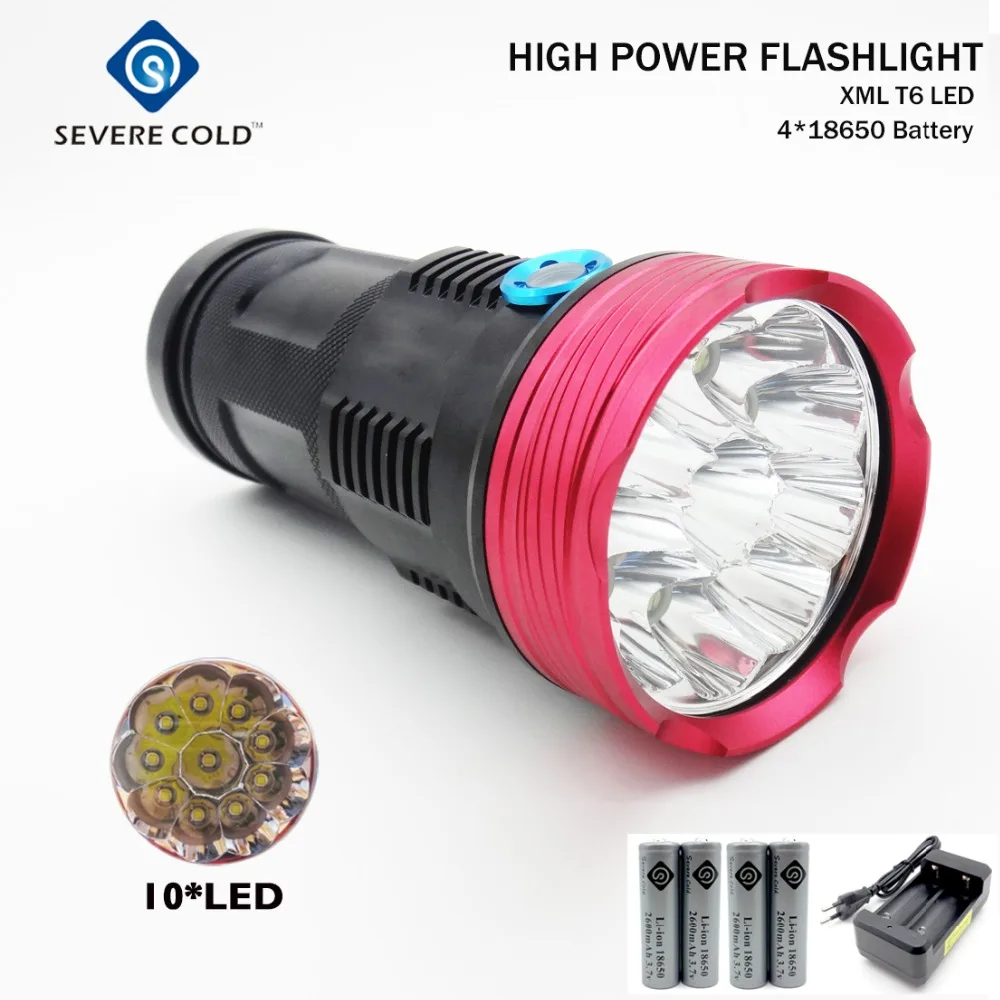 20000 Lumens Light King LED Flash Lamp 10*XM-L T6 LED Hunting Camping Flashlight Torch Lamp Light Torch+4*18650 Battery
20000 Lumens Light King LED Flash Lamp 10*XM-L T6 LED Hunting Camping Flashlight Torch Lamp Light Torch+4*18650 Battery