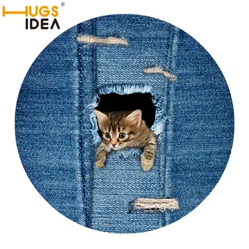 HUGSIDEA Hot Sale 3D Denim Animal Cat Design Round Floor Carpet Non-slip Tapis Area Rugs for Bathroom Bedroom Living Room Mats
HUGSIDEA Hot Sale 3D Denim Animal Cat Design Round Floor Carpet Non-slip Tapis Area Rugs for Bathroom Bedroom Living Room Mats
