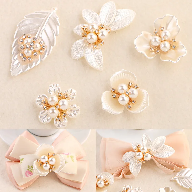 Wholesale Rhinestone Pearl Flower & Leaf Charms For Jewelry Making Findings Diy Bows Hand Made Accessories Wedding Decoration
Wholesale Rhinestone Pearl Flower & Leaf Charms For Jewelry Making Findings Diy Bows Hand Made Accessories Wedding Decoration