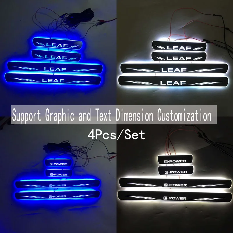 Applicable to Nissan e-POWER Static lighting LED Lamp Door sills Welcome Pedal/Lighting Vehicle Threshold For Nissan Leaf
Applicable to Nissan e-POWER Static lighting LED Lamp Door sills Welcome Pedal/Lighting Vehicle Threshold For Nissan Leaf