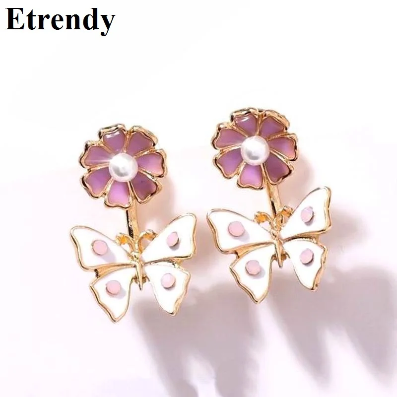 Sweet Flower Butterfly Earrings For Women Bijoux 2019 Fashion Jewelry Front And Back Design 925 Sterling Silver Needle
Sweet Flower Butterfly Earrings For Women Bijoux 2019 Fashion Jewelry Front And Back Design 925 Sterling Silver Needle