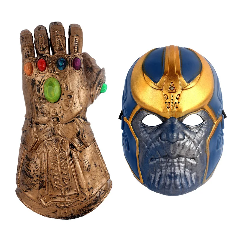 Halloween Led & Voice Avengers 4 Thanos Glove Masks Infinity Gauntlet Gloves Cosplay Movie Avengers Latex Mask Prop Set
Halloween Led & Voice Avengers 4 Thanos Glove Masks Infinity Gauntlet Gloves Cosplay Movie Avengers Latex Mask Prop Set