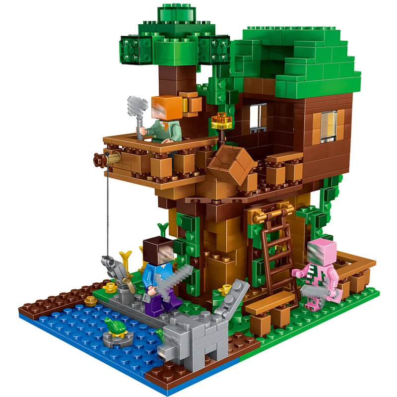 Minecraft Legoing Minecraft Village Figures Tree House Building Blocks 400 Piece Bricks Boy Birthday Gifts Toys For Children
Minecraft Legoing Minecraft Village Figures Tree House Building Blocks 400 Piece Bricks Boy Birthday Gifts Toys For Children