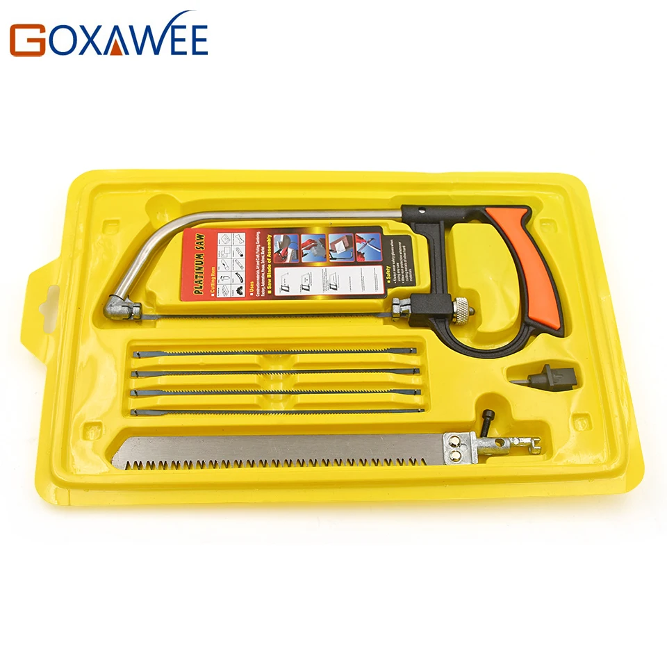 GOXAWEE Mini Multi-functional All-purpose Hand Saw Woodworking 8 in 1 Metal Hand Saws Set DIY Hand Tool for cutting PVC wood
GOXAWEE Mini Multi-functional All-purpose Hand Saw Woodworking 8 in 1 Metal Hand Saws Set DIY Hand Tool for cutting PVC wood