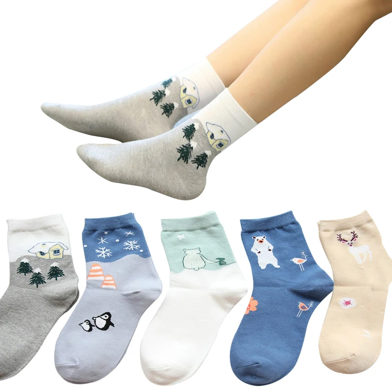 5 Pairs Woman Socks Autumn Winter Cotton Tube Small fresh Socks Japanese Tide Vintage Warm Cotton Socks Snow Series Women Socks
5 Pairs Woman Socks Autumn Winter Cotton Tube Small fresh Socks Japanese Tide Vintage Warm Cotton Socks Snow Series Women Socks