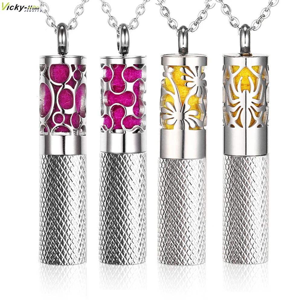 Stainless Steel Essential Oils Storage Vial Diffuser Necklace Container Aromatherapy Locket Pendants with Pads Drop Shipping
Stainless Steel Essential Oils Storage Vial Diffuser Necklace Container Aromatherapy Locket Pendants with Pads Drop Shipping