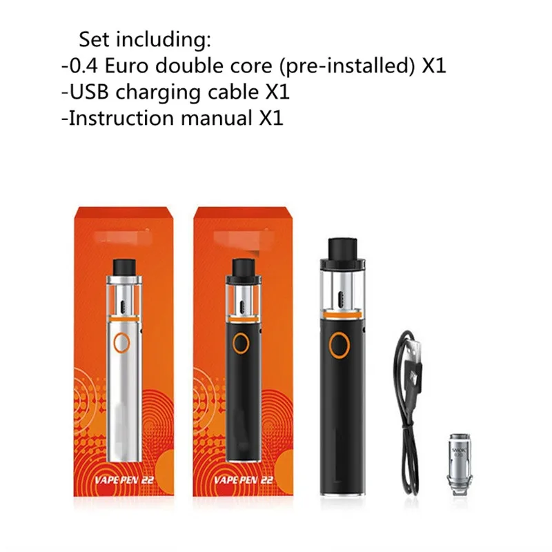Vape Pen Kit Tank 0.3ohm Dual Core with Built-in 1650mah Battery with LED Indicator electronic cigarette
Vape Pen Kit Tank 0.3ohm Dual Core with Built-in 1650mah Battery with LED Indicator electronic cigarette