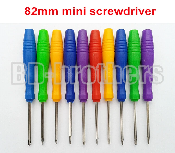 

82mm Colorful Screwdriver 0.8 Pentalobe 1.5 Phillips 2.0 Slotted T2 T3 T4 T5 T6 Torx 1.2 Pentagon P5 0.6Y 2.0Y Triwing
