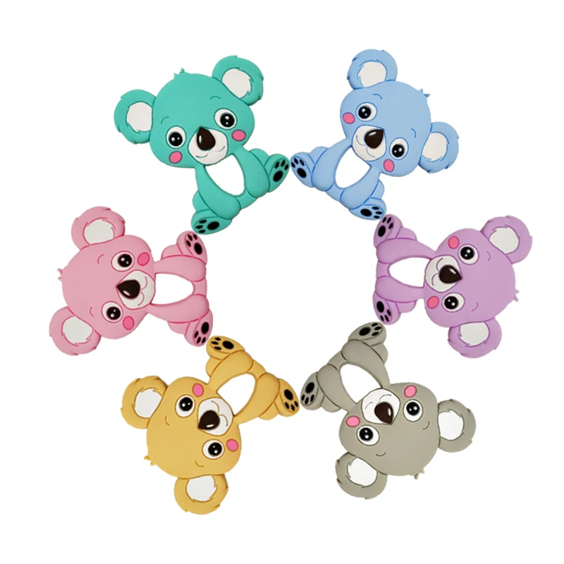 Food Grade Silicone Teethers DIY Animal Koala Baby Ring Teether Infant Baby Silicone Chew Charms Kids Teething Gift Toddler Toys
Food Grade Silicone Teethers DIY Animal Koala Baby Ring Teether Infant Baby Silicone Chew Charms Kids Teething Gift Toddler Toys