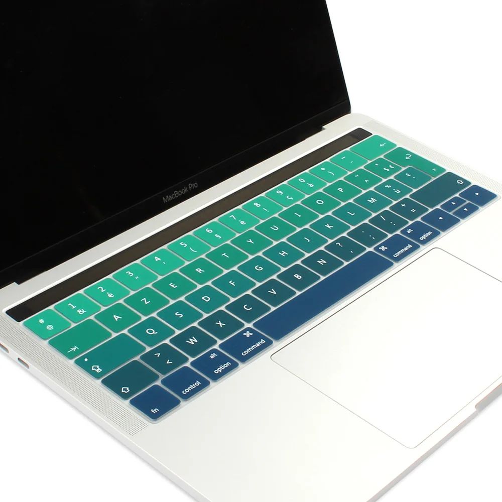 Защитный чехол AZERTY для клавиатуры Ультратонкий Мягкий силиконовый Apple MacBook Pro 13 15