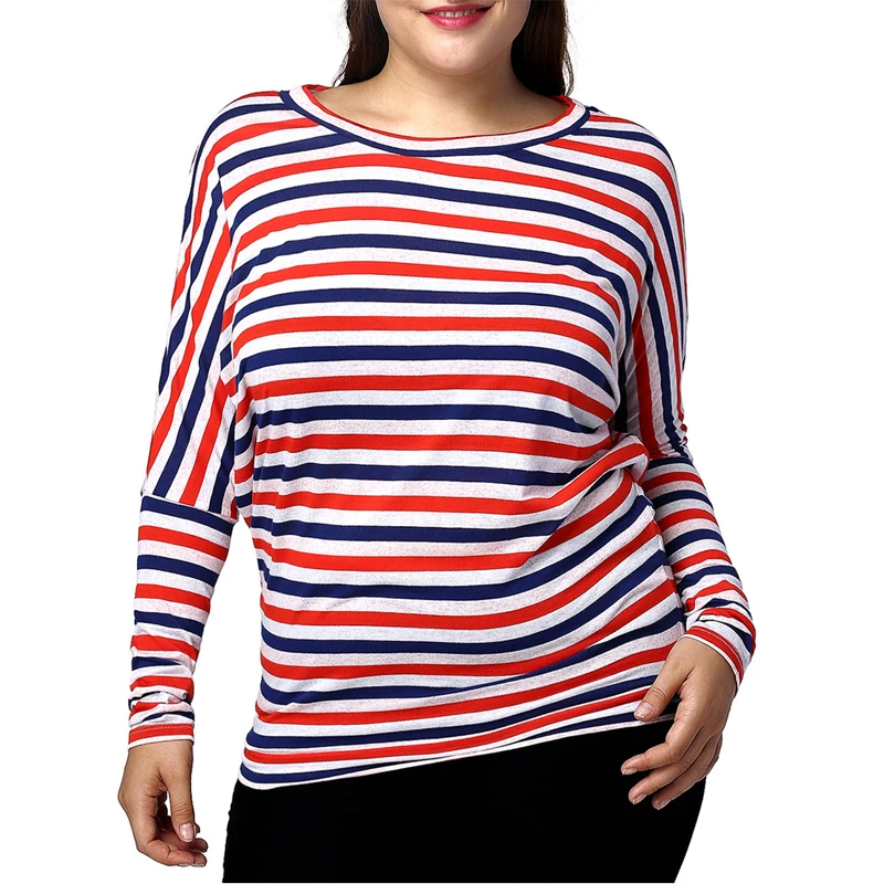 2019 Casual Loose Design Female Plus Size Viscose Batwing Sleeve Stripe T-Shirt Slim Lady Sexy Large Women Comfortable
2019 Casual Loose Design Female Plus Size Viscose Batwing Sleeve Stripe T-Shirt Slim Lady Sexy Large Women Comfortable