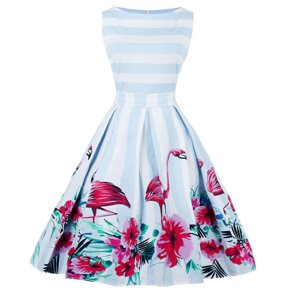 Joineles Plus Size Women Sleeveless 60s Vintage Dress Elegant Flamingo Pattern Print Party Dress Cotton Stretchy Swing Vestidos
Joineles Plus Size Women Sleeveless 60s Vintage Dress Elegant Flamingo Pattern Print Party Dress Cotton Stretchy Swing Vestidos