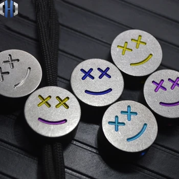 Titanium Expression Happy Round Knife Pendant EDC Umbrella Rope Pendant Buckle EDC Tools Survival Paracord Beads
Titanium Expression Happy Round Knife Pendant EDC Umbrella Rope Pendant Buckle EDC Tools Survival Paracord Beads