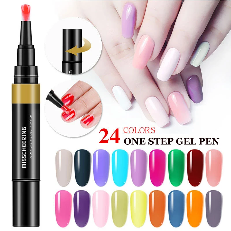 24 Colors 3 In 1 Gel Nail Varnish Pen One Step Hybrid Nail Art UV Gel Polish 8ml Glitter Lacquer Pencil Easy to Use For Nails
24 Colors 3 In 1 Gel Nail Varnish Pen One Step Hybrid Nail Art UV Gel Polish 8ml Glitter Lacquer Pencil Easy to Use For Nails