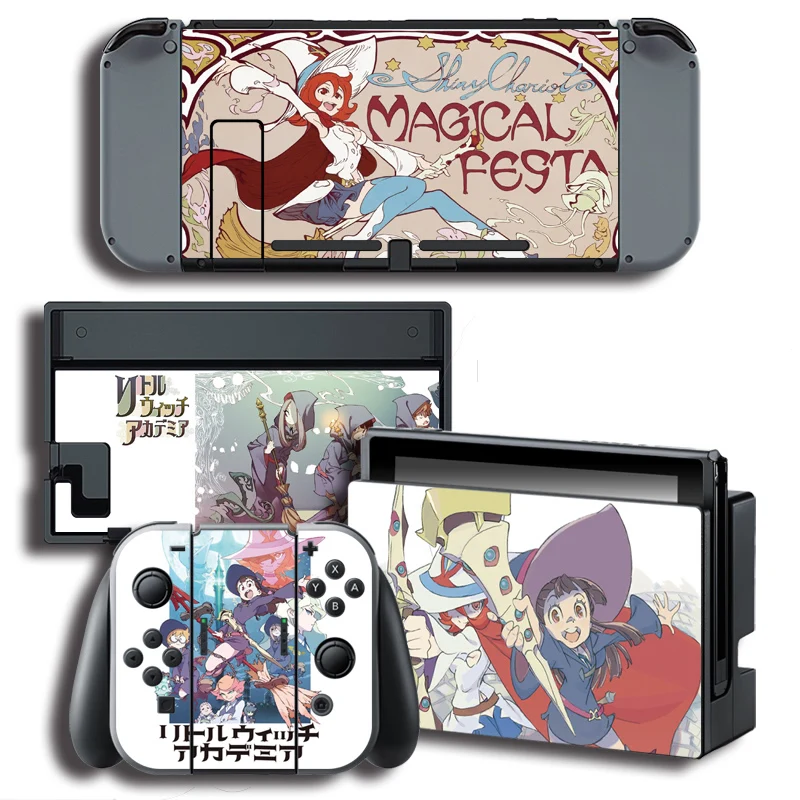 

Vinyl Skin Protector Sticker for Little Witch Academia Sticker for Nintend Switch NS Console + Controller + Stand Holder