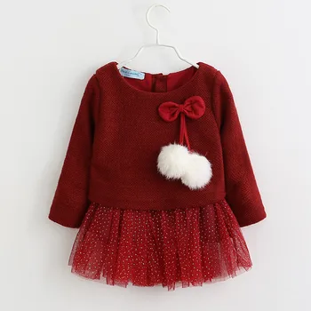 Children's Clothes Autumn Girls Dresses Long Sleeve Kids Tutu Bow Ruffles Velvet Infants Thick Dress Double Level Fake Two Piece
Children's Clothes Autumn Girls Dresses Long Sleeve Kids Tutu Bow Ruffles Velvet Infants Thick Dress Double Level Fake Two Piece
