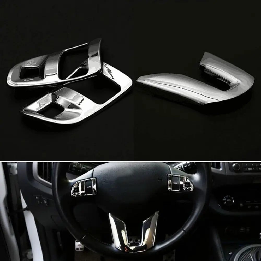 For KIA Sportage R 2011-2015 Steering Wheel Trim Cover Interior Chrome ABS Car Styling Moldings Decoration Auto Car Accessories
For KIA Sportage R 2011-2015 Steering Wheel Trim Cover Interior Chrome ABS Car Styling Moldings Decoration Auto Car Accessories