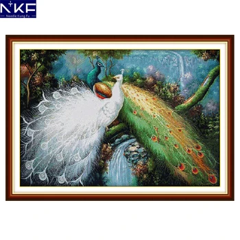 NKF Peacocks in green Forest animal style craft cross stitch charts counted stamped Chinese cross stitch kit for home decoration
NKF Peacocks in green Forest animal style craft cross stitch charts counted stamped Chinese cross stitch kit for home decoration